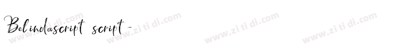 Belindascript script字体转换